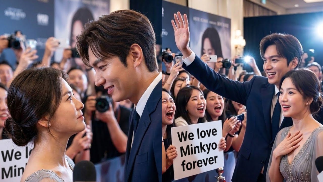 Lee Min-ho Waves at Fans &mdash; Song Hye-kyo Steals the Spotlight with Her Reaction