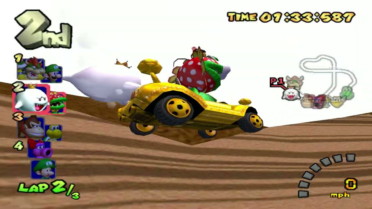 N64 Choco Mountain - Mario Kart Double Dash (Gamecube) Custom Course (Petey Piranha & King Boo)