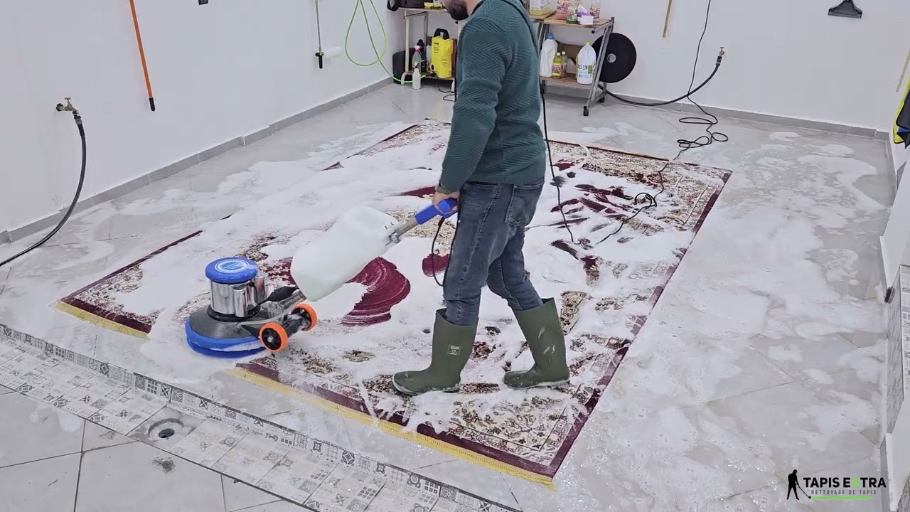Nettoyage approfondi des tapis avec une monobrosse  - KeniLave