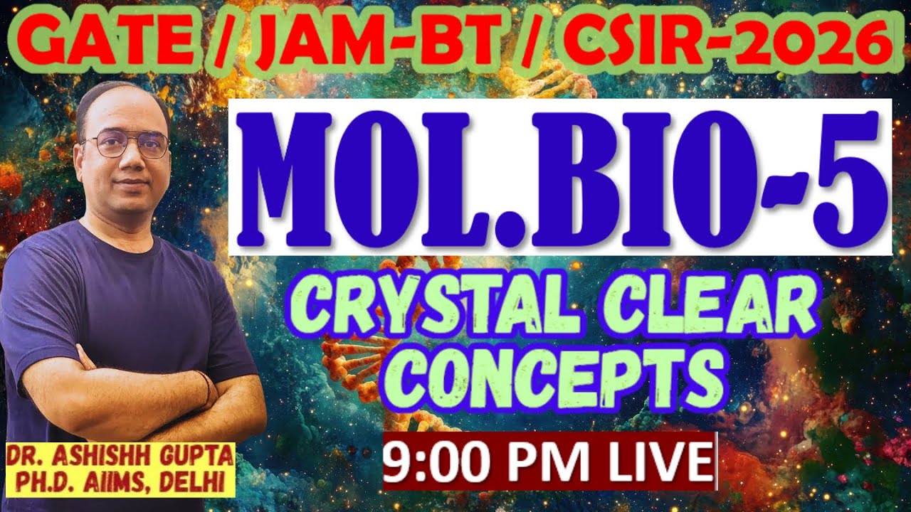 GATE | IIT-JAM | CSIR-NET | PGT-Biology | Molecular Biology-5 | Dr. ASHISHH GUPTA | BIOMAGNET