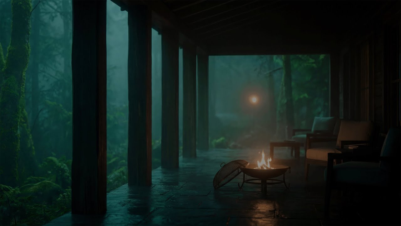 Relaxing Rain and Fireplace Sounds for Calm, Peaceful Evenings