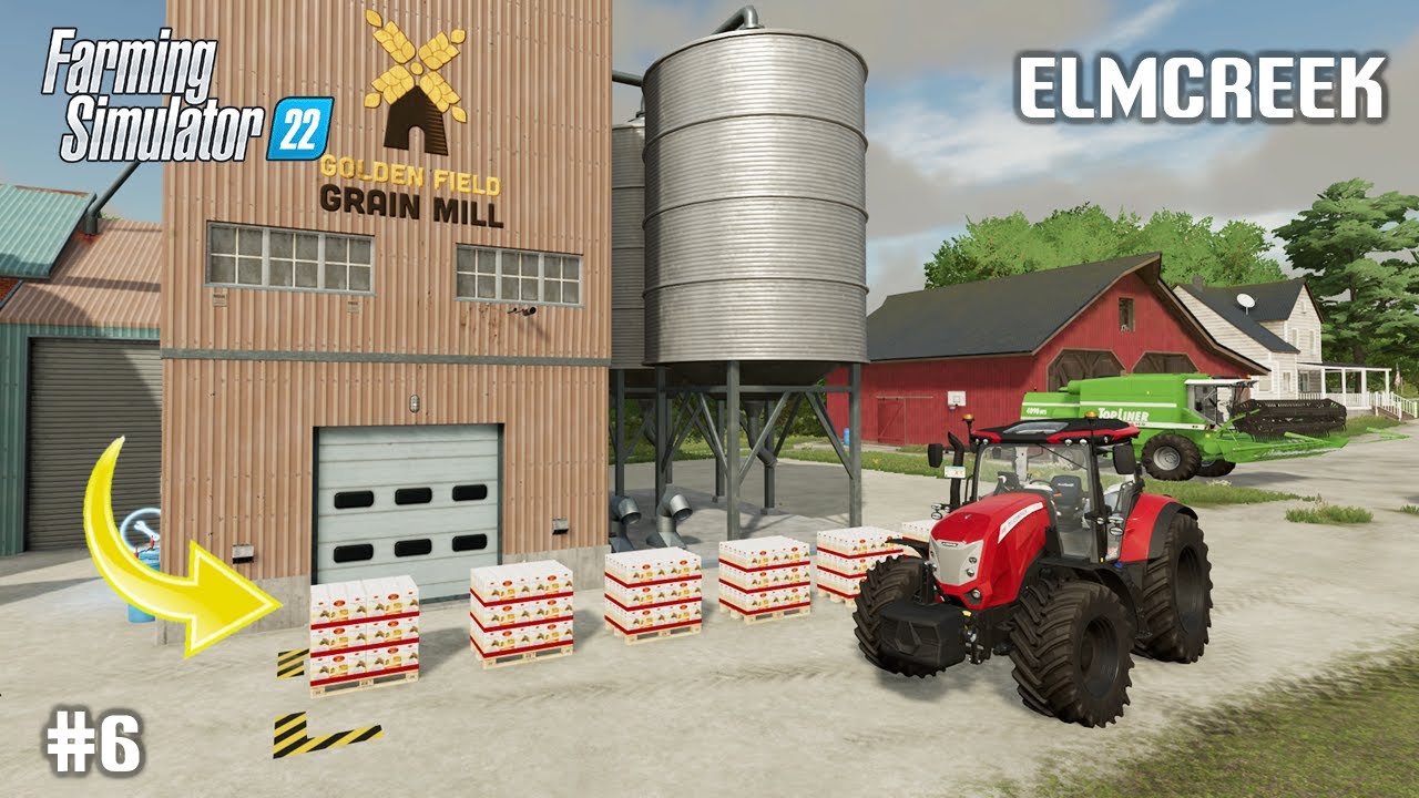 First Production Chain, Making Flour - #6 Elmcreek - Farming Simulator 22
