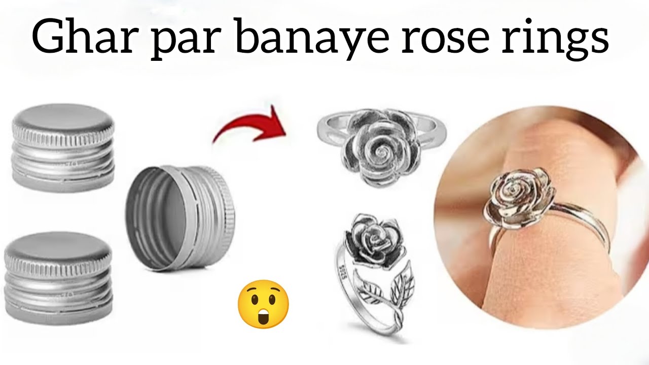 Diy Homemade rose ring 😍🥰/Ghar par banaye rose ring/diy rose/#diy#homemade#rose#rings