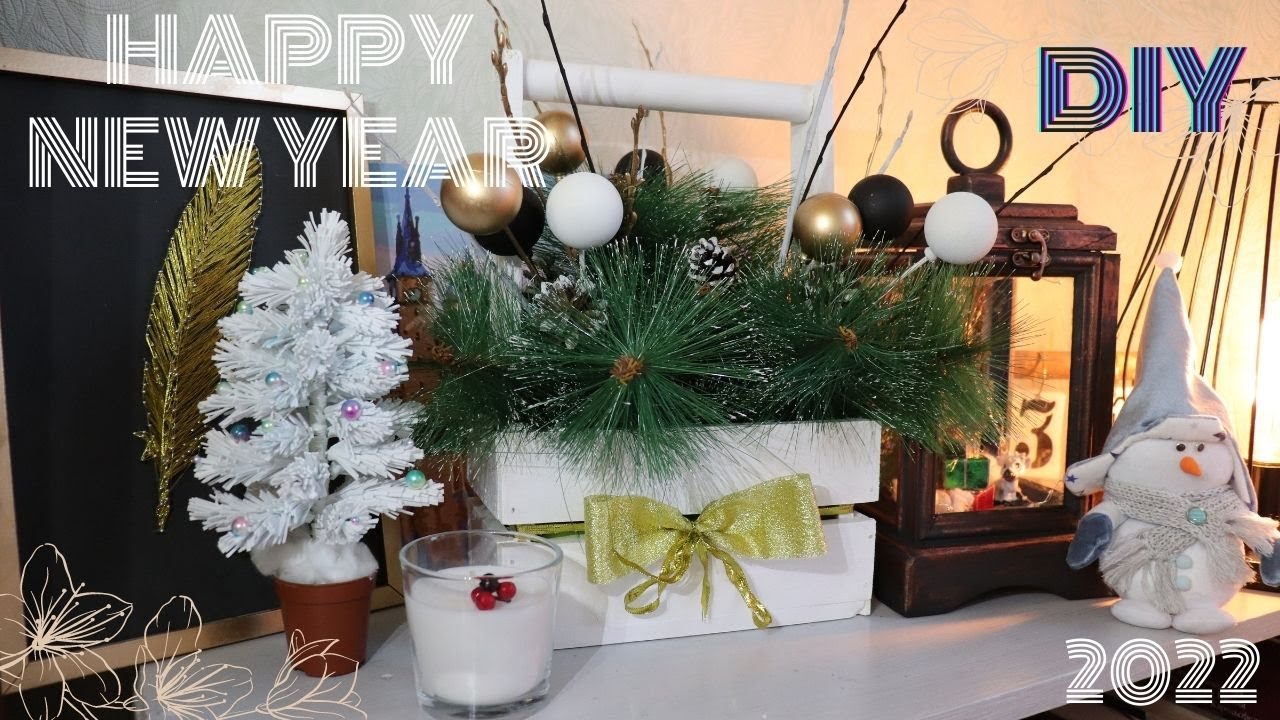 DIY 🎄Новогодняя композиция в деревянном ящике🎊👍🔔            Christmas composition!