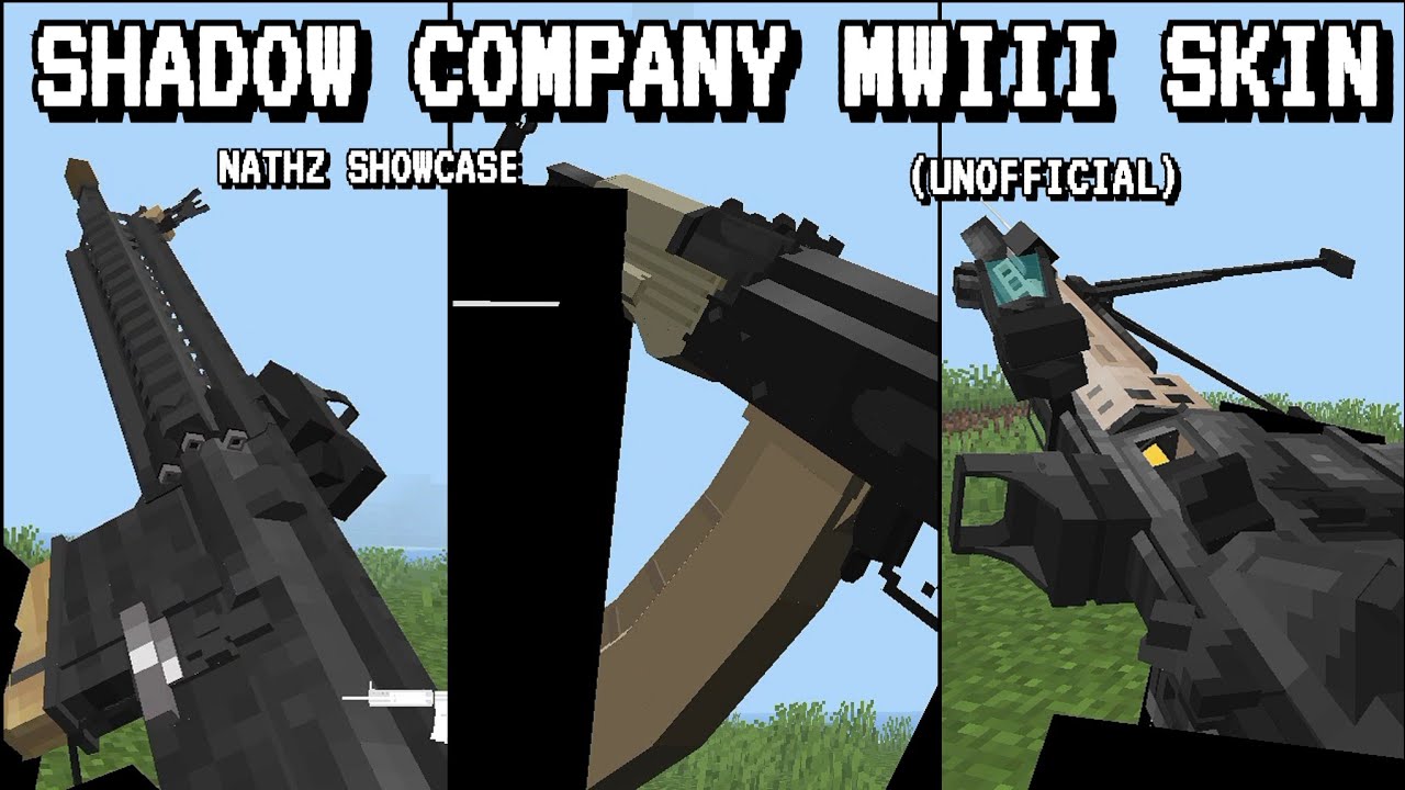 Shadow company MWIII UNOFFICIAL Texturepack v0.2 | bedrock edition mcpe | 1.21.100+ | Nathz showcase