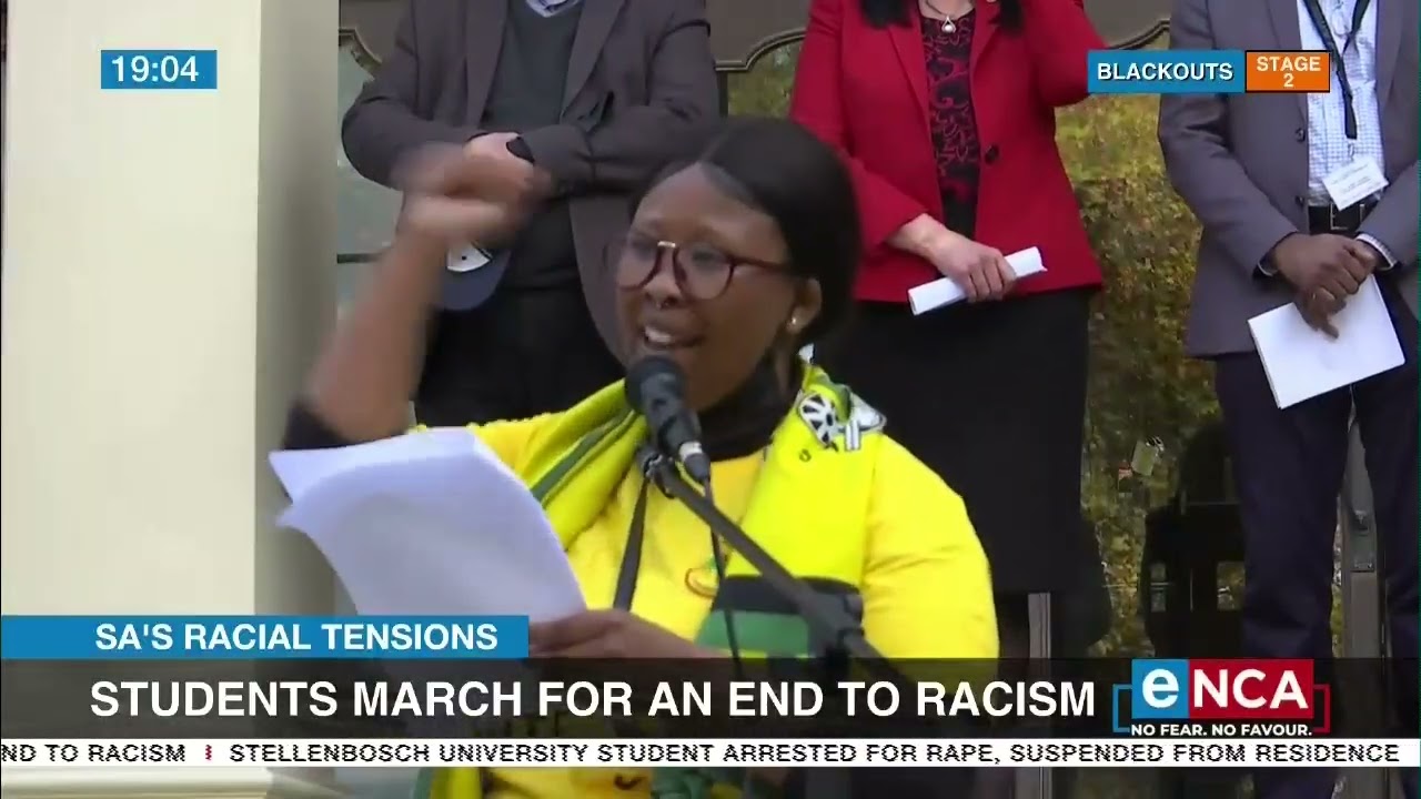 Students march for an end to racism
