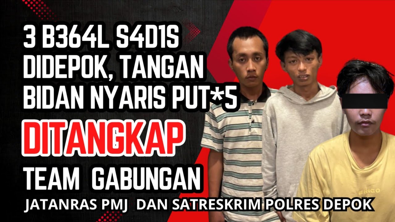 3 B364L 54D15 DI DEPOK, B4C0K BIDAN HINGGA TANGAN KIRINYA NYARIS PUT*S DITANGKAP TEAM GABUNGAN 