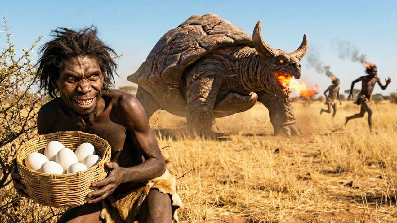 Prehistoric Survival Story | Giant Turtle vs Early Human