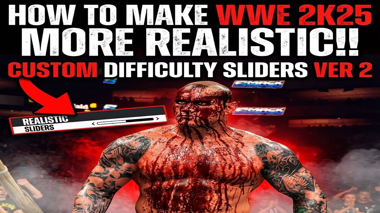 How To Make WWE 2K25 More Realistic!! WWE 2K25 Custom Difficulty Sliders Ver 2