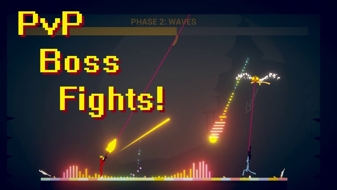 Stick Fight [#3] Halloween Update - PvP Boss Fights + New Weapons / Levels! (no commentary)