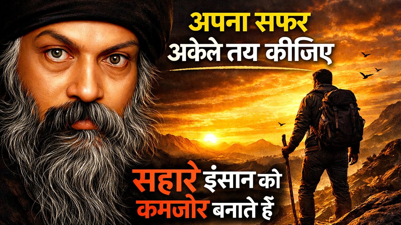 अपना सफर अकेले तय कीजिए | सहारे इंसान को कमजोर बनाते हैं | Osho Motivation Hindi Speech