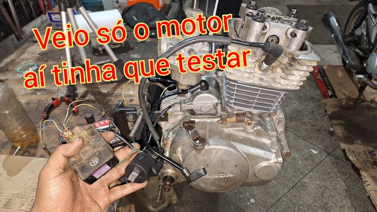 PASSO A PASSO COMO FUNCIONAR O MOTOR DA MOTO NA BANCADA SEM A MOTO