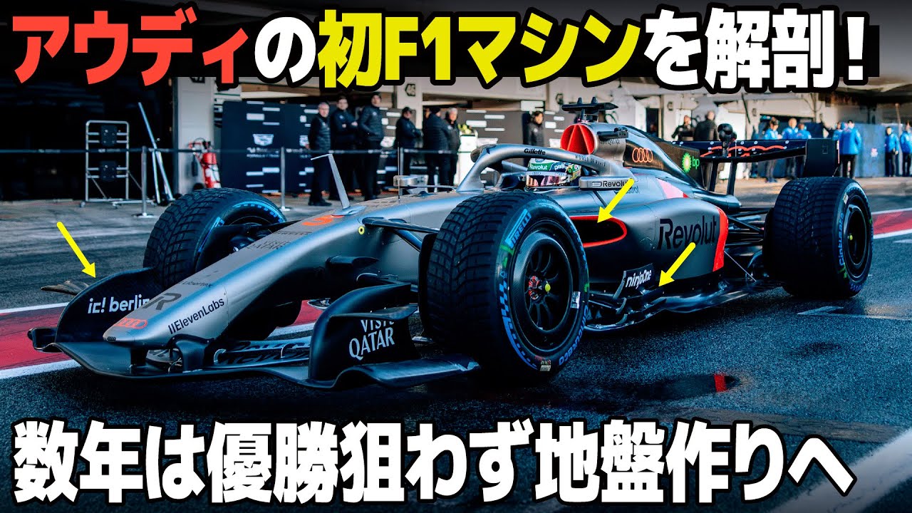 [F1 2026] 遂にアウディがF1参戦! でも優勝は狙ってない!? 注目のマシン R26 の見どころをサクッと解説！ [ Audi Formula1 ]