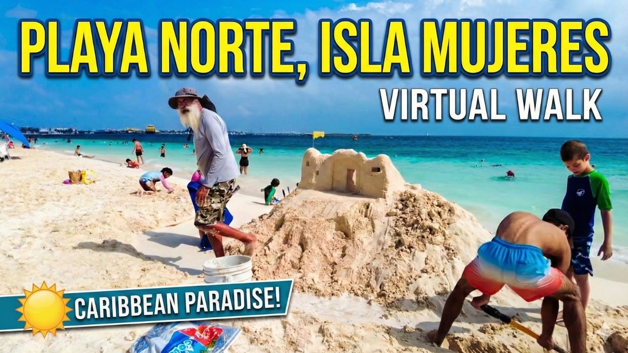 Playa Norte Isla Mujeres Walk 4K (Best Beach in Mexico)
