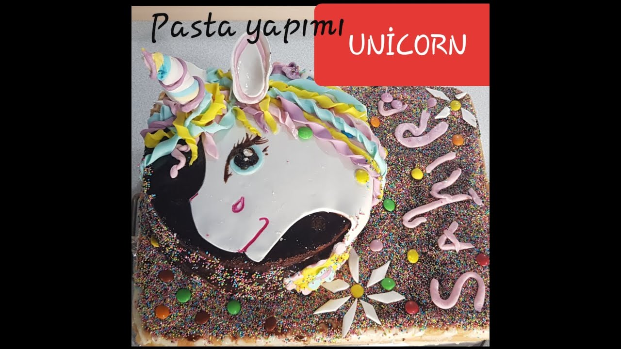 Unicorn Pasta Nasıl yapılır? Doğum günü pastası.