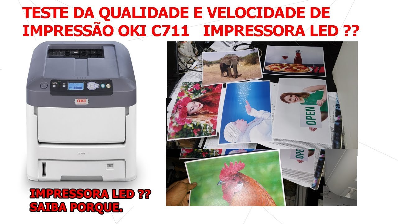 TESTE DE QUALIDADE DE IMPRESSÃO DA IMPRESSORA OKI C711 IMPRESSORA LED
