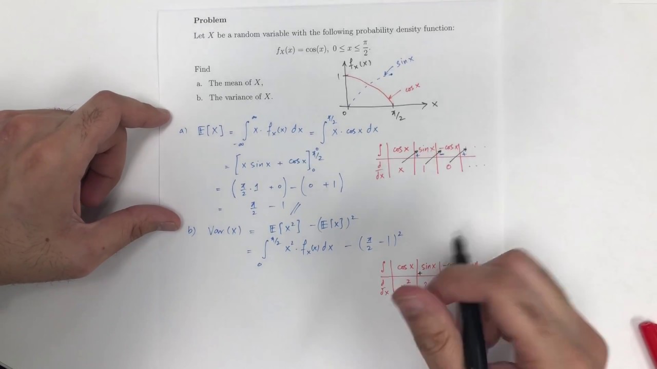 Mean and Variance of a Random Variable: Example 1