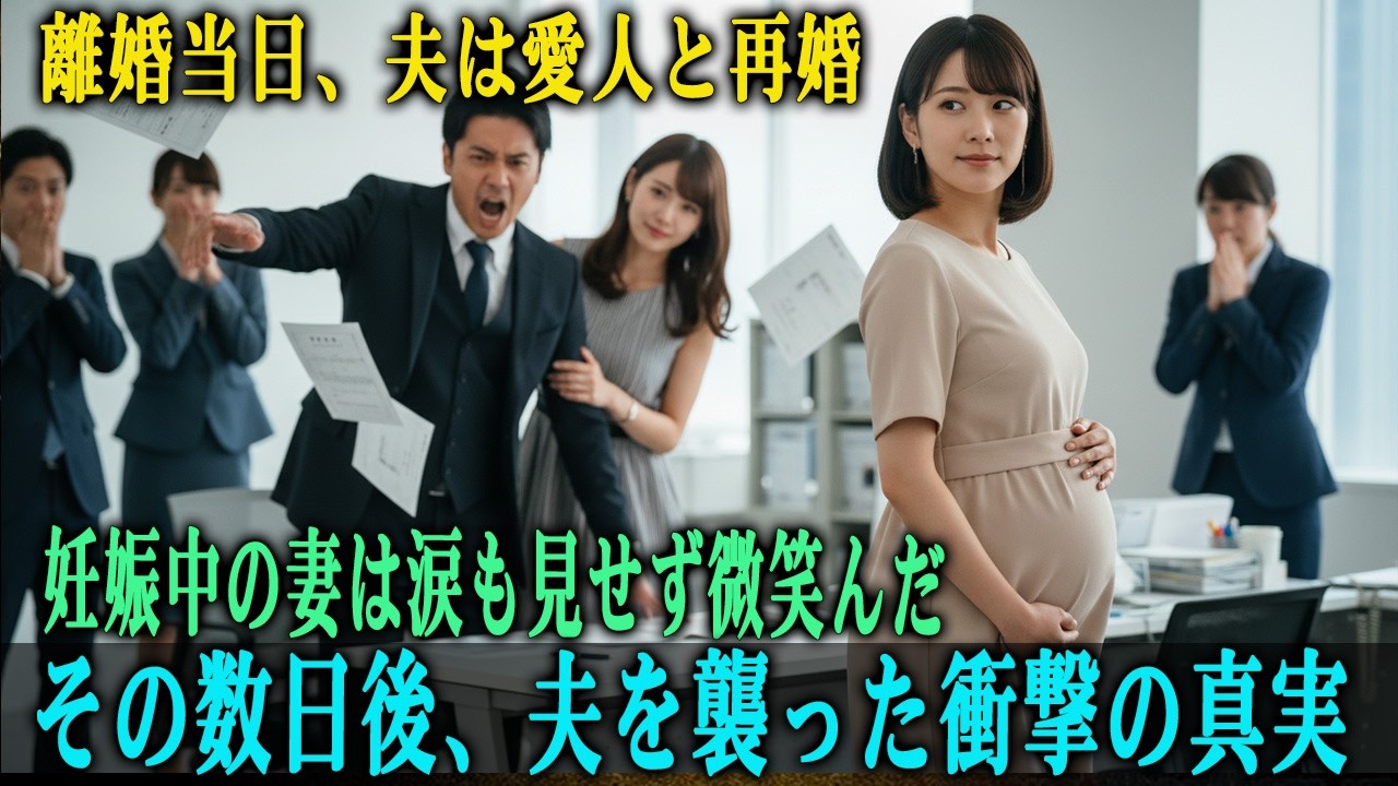 離婚当日、夫は愛人と電撃再婚――だが妊娠中の妻は微笑んで去った。数日後、彼が知る“隠された秘密”に背筋が凍った。