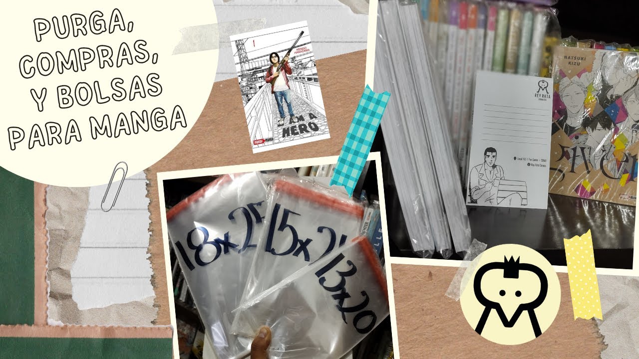 PURGA, Tamaños de BOLSAS MANGA y visita a @reyratacomics4200