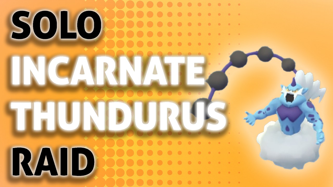 Solo Incarnate Thundurus in Pokemon GO! (thunder shock/thunder punch) - 🗡 + Snowy