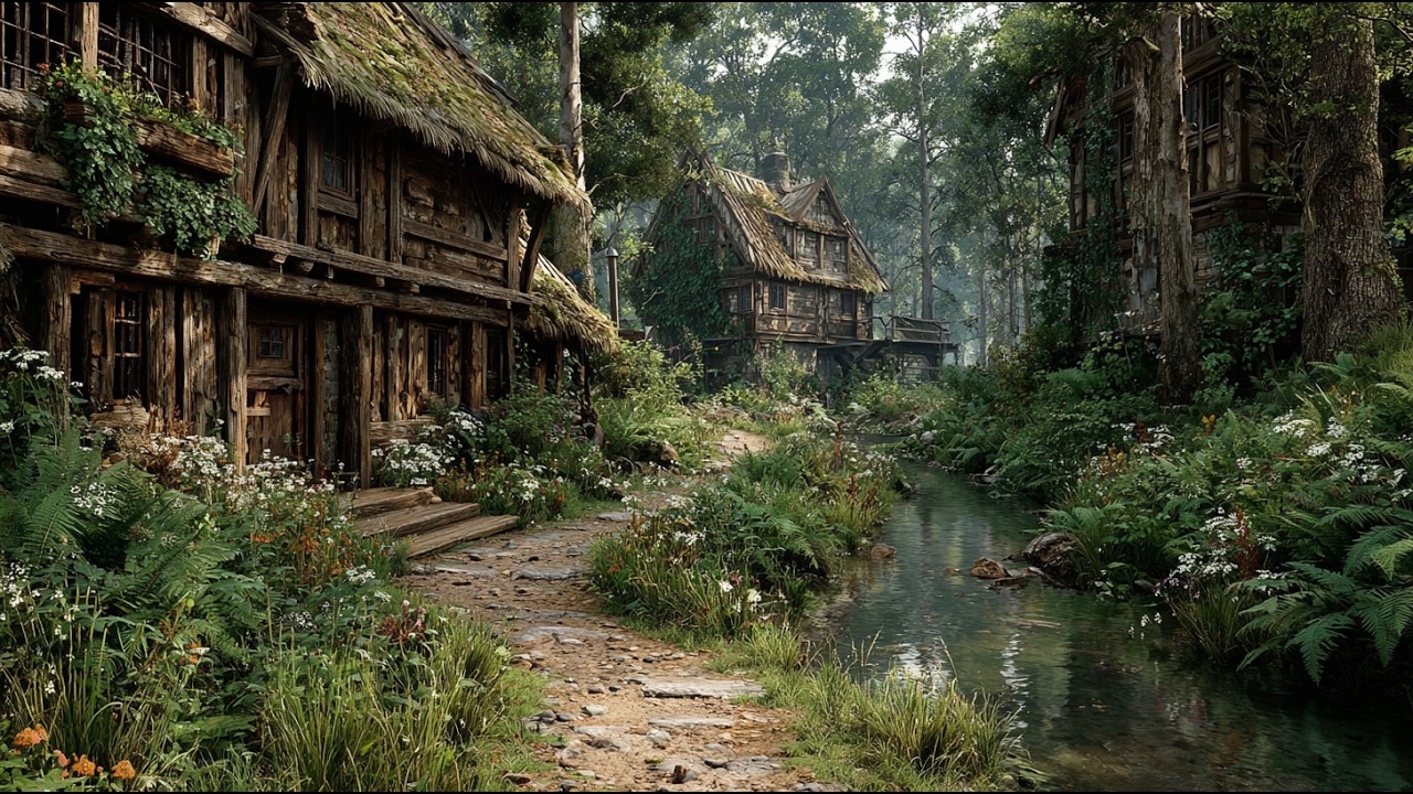 Whispers Along the Timber Creek | Medieval Fantasy Music & Animated Ambience