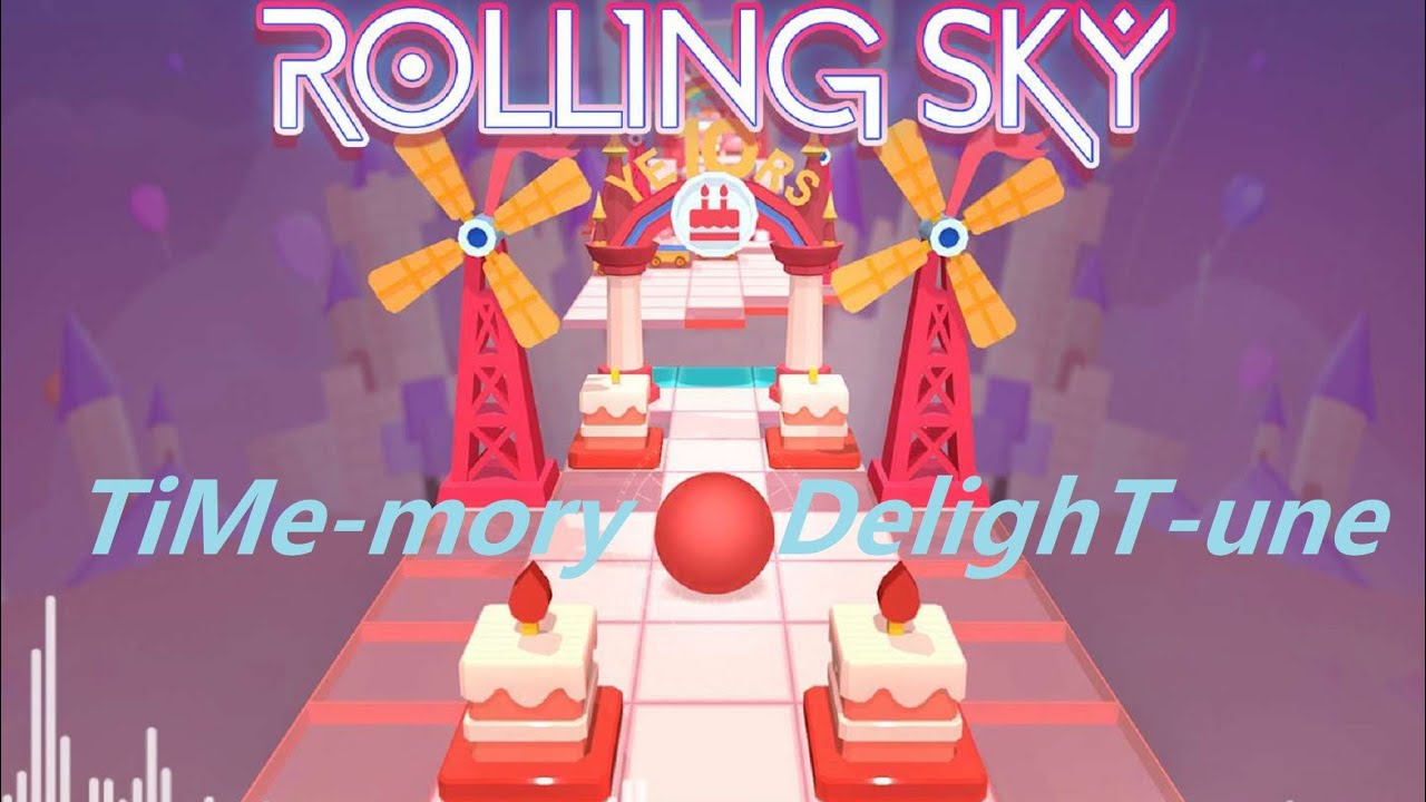 Rolling Sky, уровень 85, саундтрек и анимация к 10-летию TiMe-mory/DelighT-une (уровень 166)