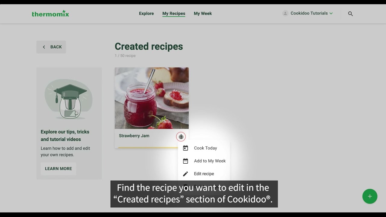 Cookidoo&reg; 3.0 How to Create Recipes: Edit Your Newly Created Recipe (Thermomix&reg; Singapore)