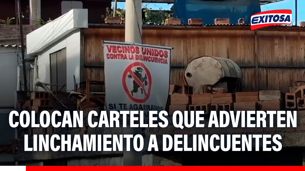 🔴🔵 Colocan carteles que advierten linchamiento a delincuentes en caso de robos