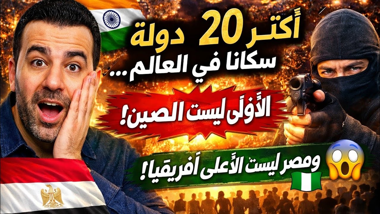 🔥أكثر 20 دولة سكانًا في العالم… الأولى ليست الصين! ومصر ليست الأعلى أفريقيًا 😱