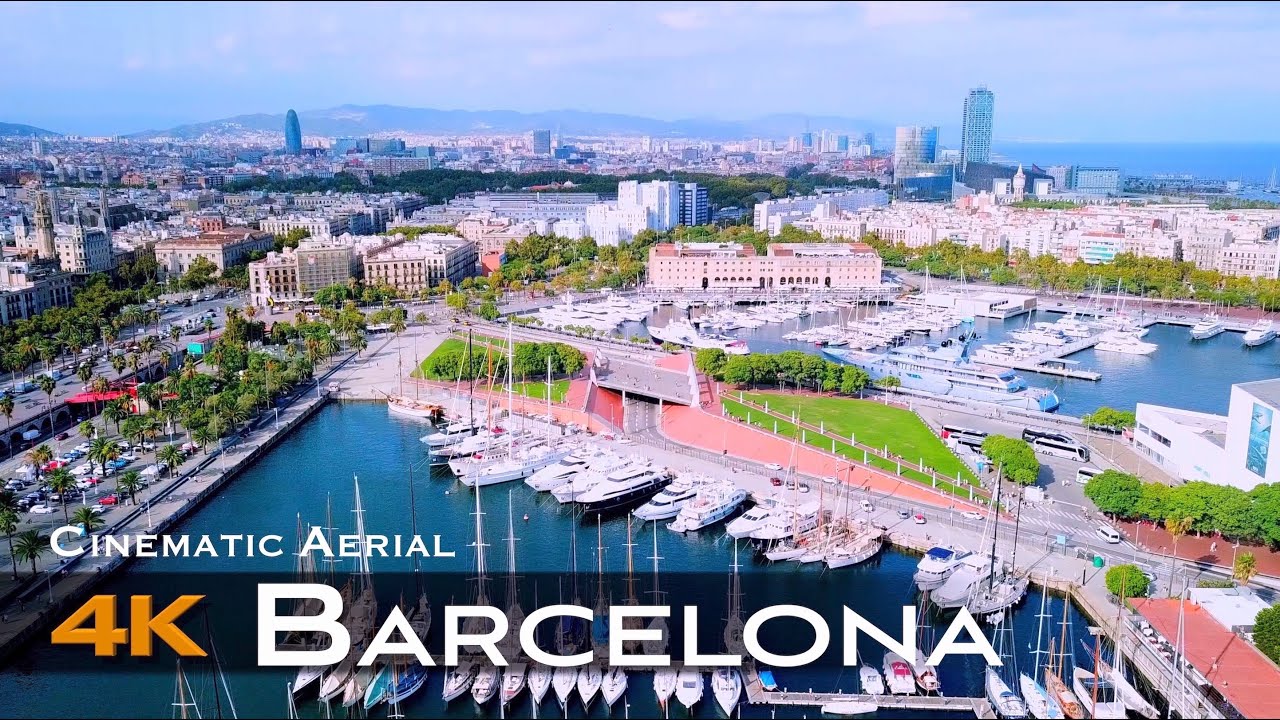 BARCELONA 🇪🇸 Drone Aerial 4K | SPAIN España Catalunya