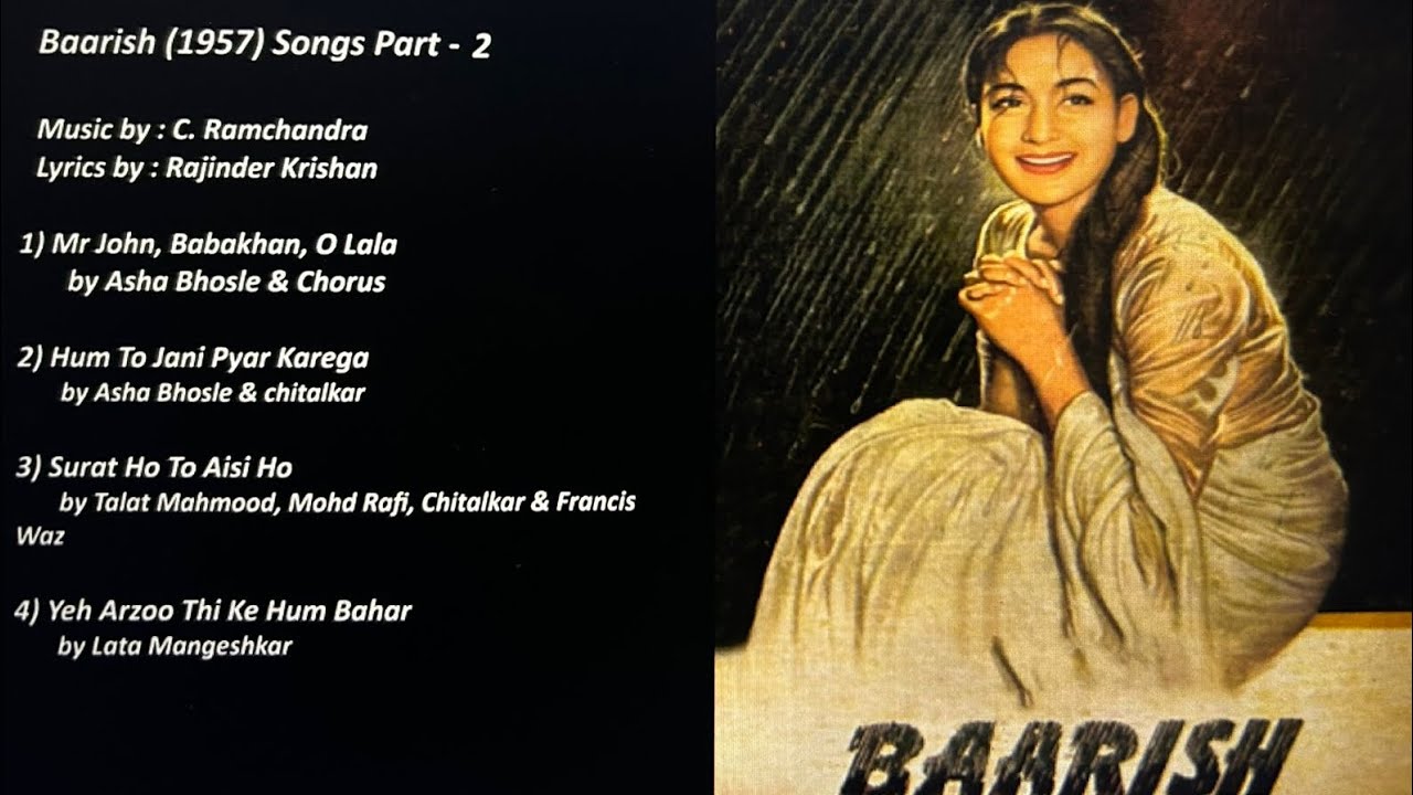 Baarish (1957) Songs Part- 2 | Dev Anand | Chitalkar | Lata Mangeshkar | Asha Bhosle 