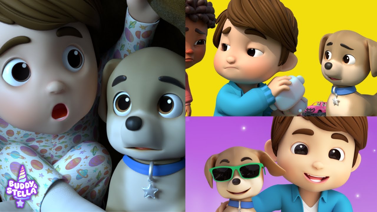 Witzige Hunde- & Gute-Nacht-Lieder für Kinder: Freundschaft, Puzzles & Schlafen mit Buddy und Ben