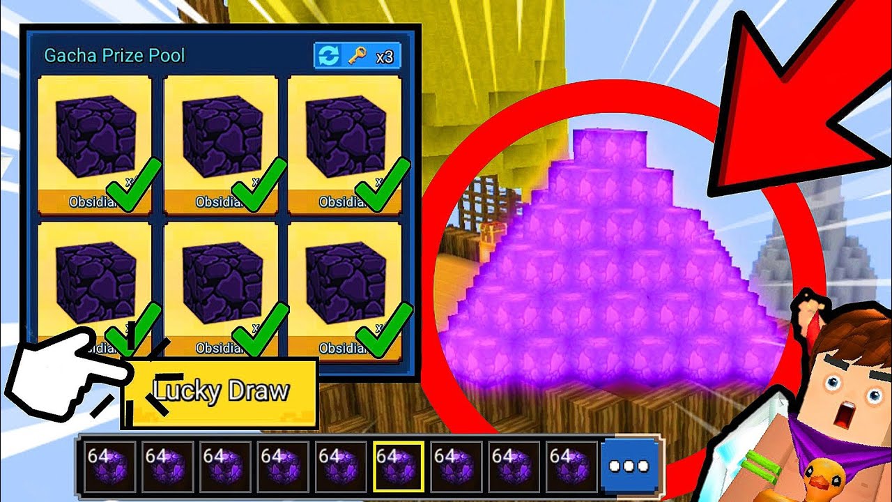 Using Duplication Glitch to Build THE LARGEST OBSIDIAN DEFENSE!! - Blockman go Bedwars