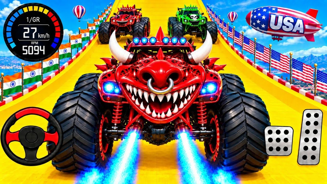 🚨 NEW MONSTER TRUCK GOES CRAZY! 🤯🔥 Mega Ramp Extreme Jumps | Part 21