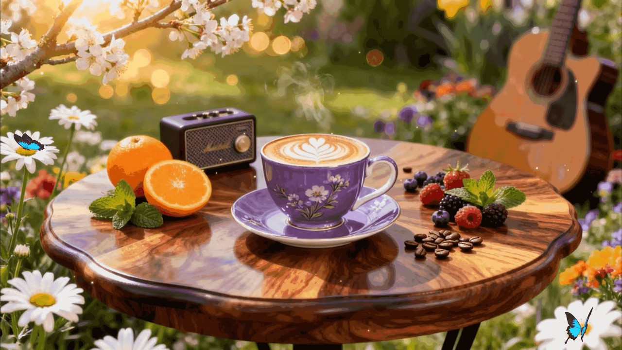 Spring Jazz Cafe ☕ Relaxing Morning Jazz & Sweet Bossa Nova Piano Music for Stress Relief