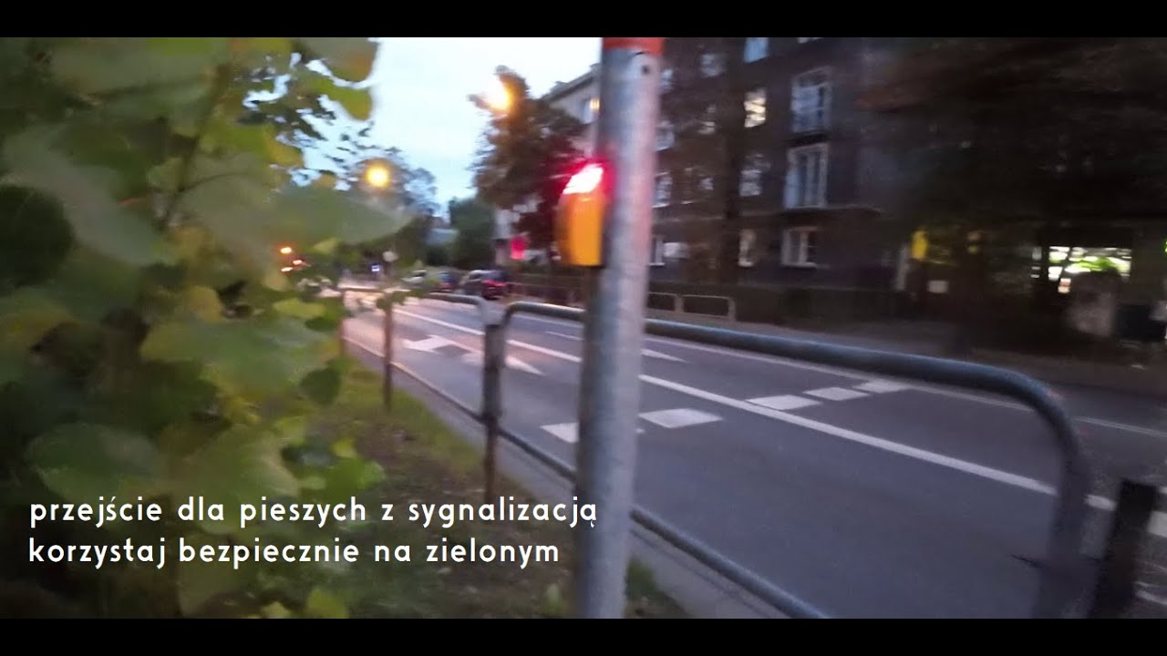 sygnalizacja świetlna na przejściu dla pieszych - korzystamy gdy jest zielone