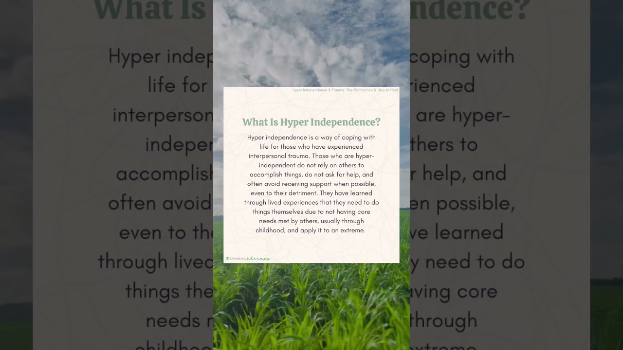 What is Hyper independence? Hyper independence & trauma: the connections + steps for healing ❤️