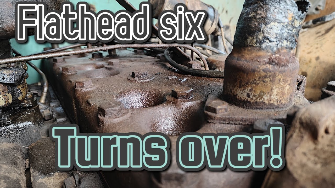 1954 Plymouth Flathead 6 engine breaking free ! (stuck valves 😔)