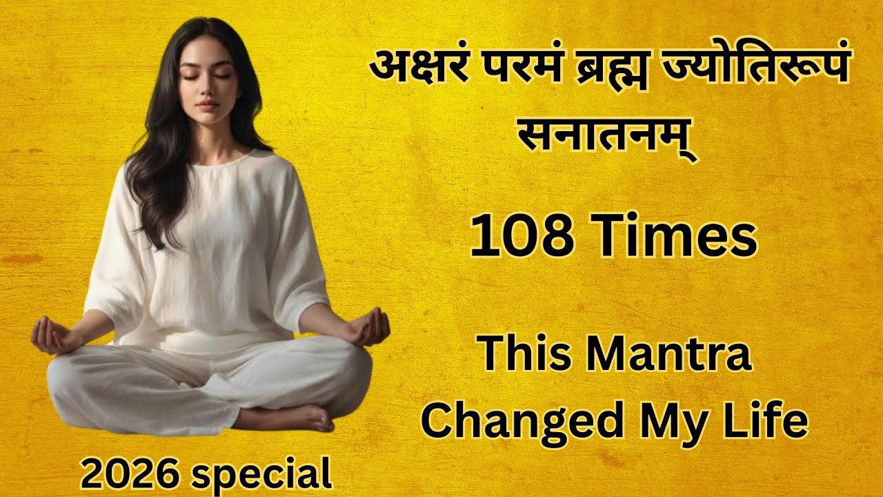 अक्षरं परमं ब्रह्म ज्योतिरूपं सनातनम् 108 Times | Most Powerful God mantra