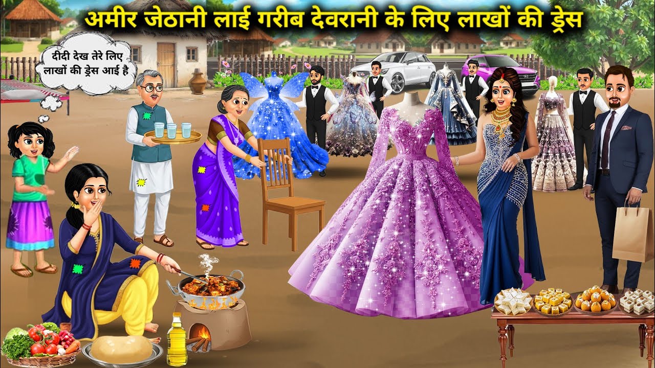अमीर जेठानी लाई गरीब देवरानी के लिए लाखों की ड्रेस | Amir jethani lai garib devrani ke liye lakho..