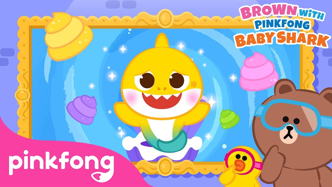 Baby Shark, The Thinker : What's the Matter, Baby Shark? | Potty Song | LINE Friends & Pinkfong
