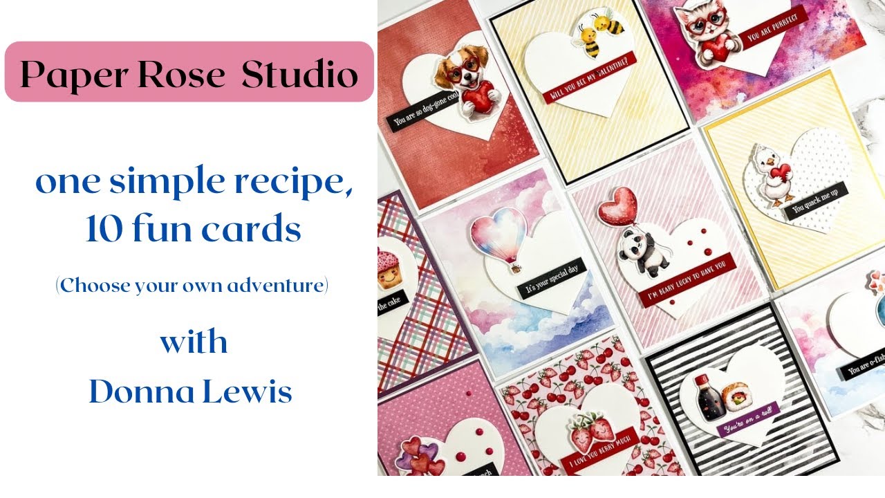 Paper Rose Studio | 10 cards using one simple recipe. Choose your own adventure