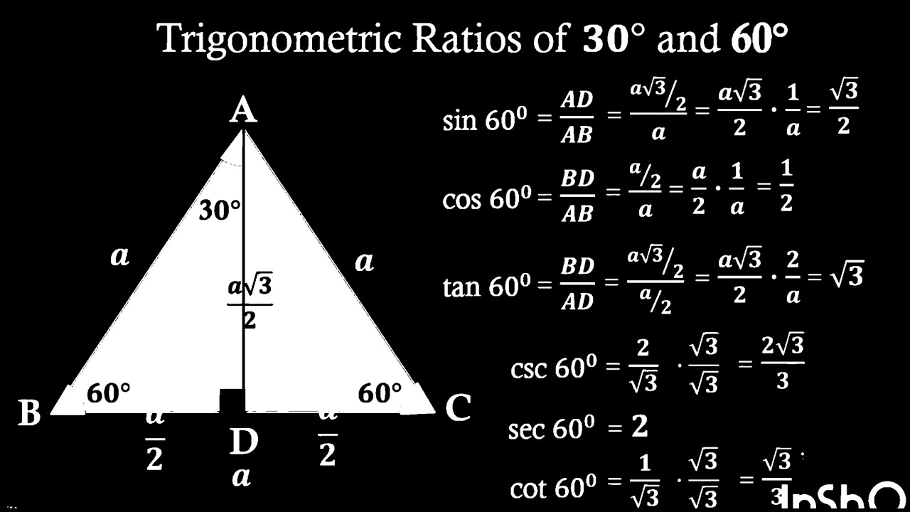 Trigonometric Ratio of Special Triangles: 30-60-90