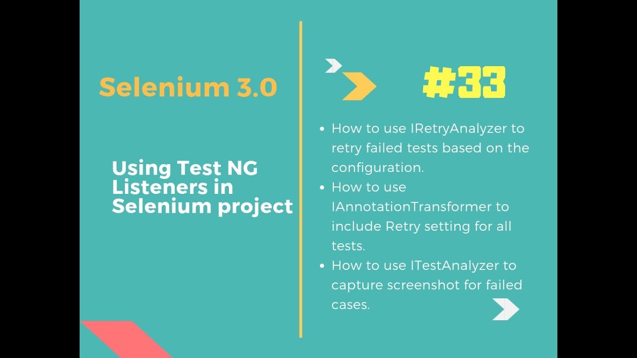 Using Test NG Listeners in Selenium project- #33