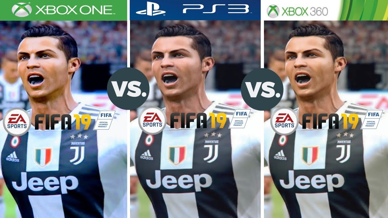 FIFA 19 Xbox One против PS3 против Xbox 360