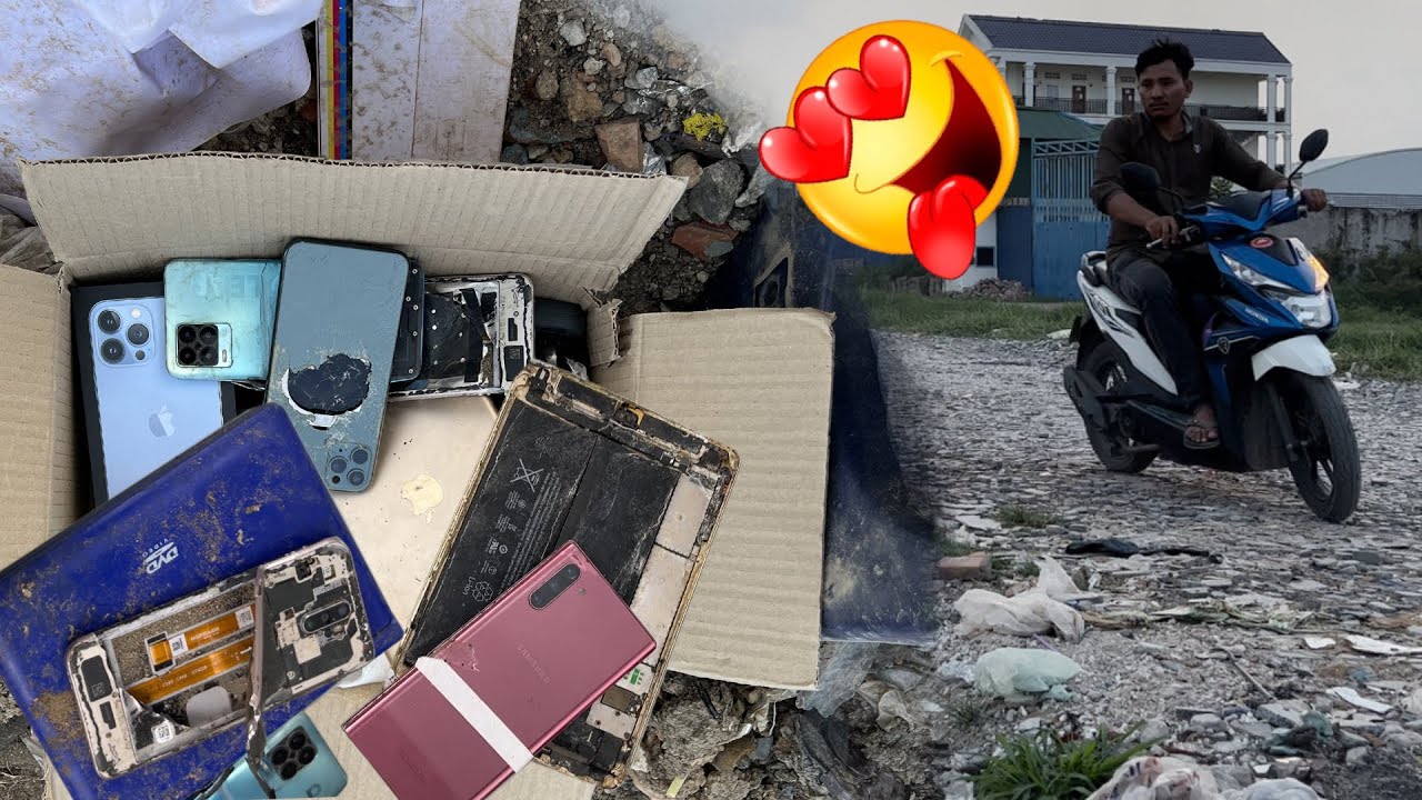 WOW ! 😍 i Found A lots Broken Phones and More in Trash || How i Restore Destroyed Phone