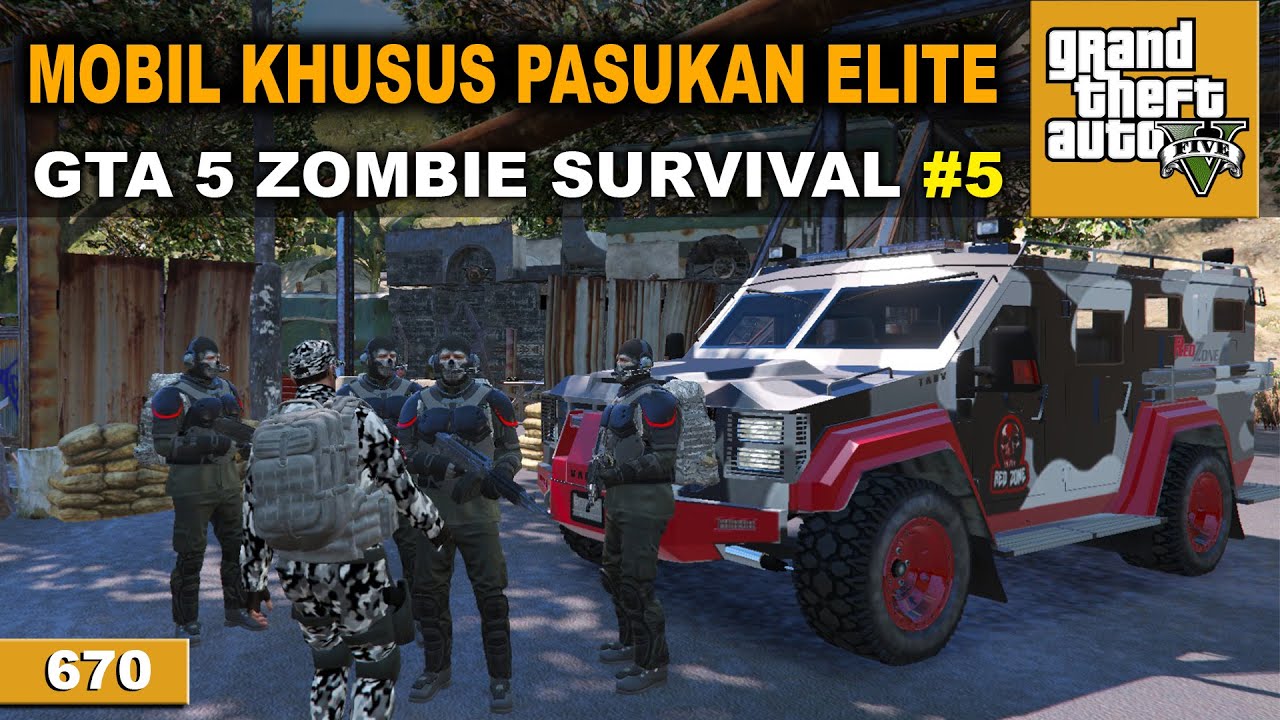 MERRYWEATHER PINDAH BASE - GTA 5 ZOMBIE SURVIVAL # 670