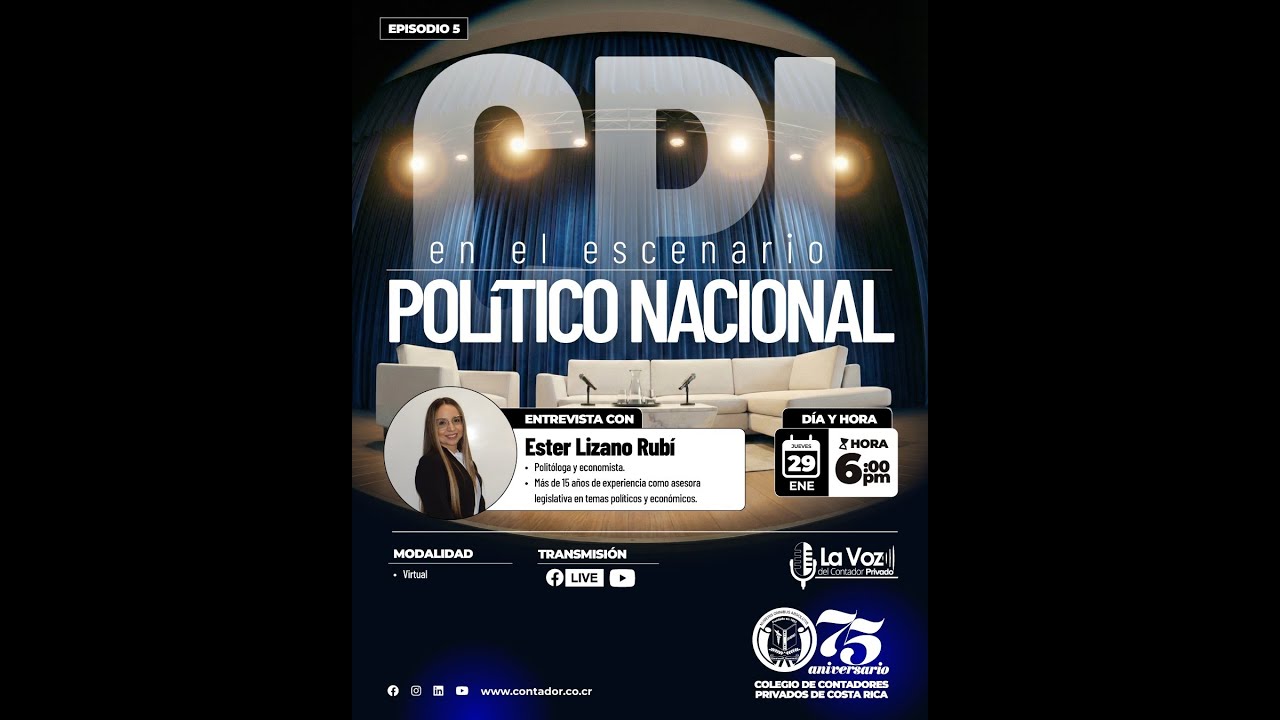 CPI Escenario Político Nacional, análisis con la  Politóloga y Economista Ester Lizano Rubí
