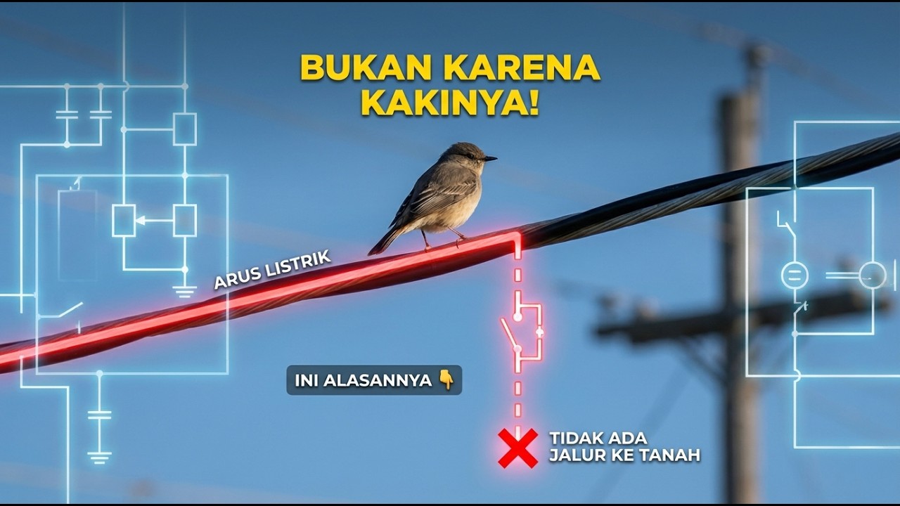 Kenapa Burung Tidak Kesetrum Saat Bertengger di Kabel Listrik Tegangan Tinggi?