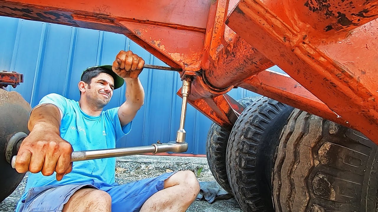 J'entame la réparation de l'essieu du cover-crop - 2021